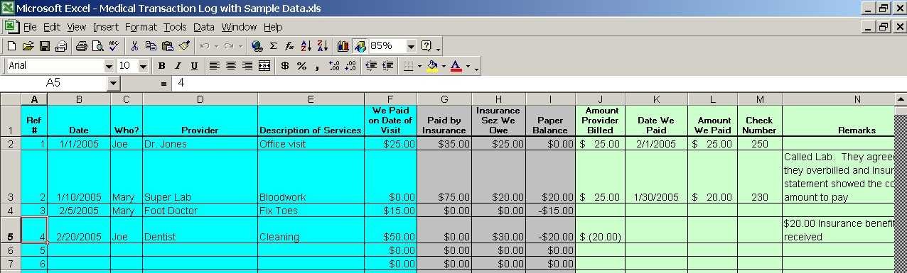 Medical Expense Spreadsheet Templates As Budget Excel Document Template