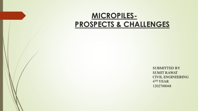 Micropiles Document Ppt