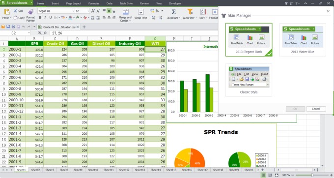 Microsoft Office Excel Alternative Spreadsheet Software Kingsoft Document Different Types Of