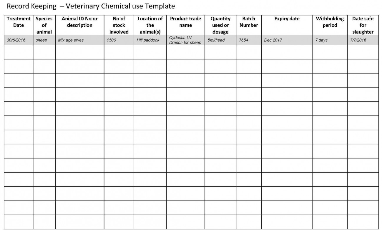 New Record Keeping Template For Small Business Lancerules Document Templates