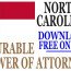 North Carolina Durable Power Of Attorney Free Document Form