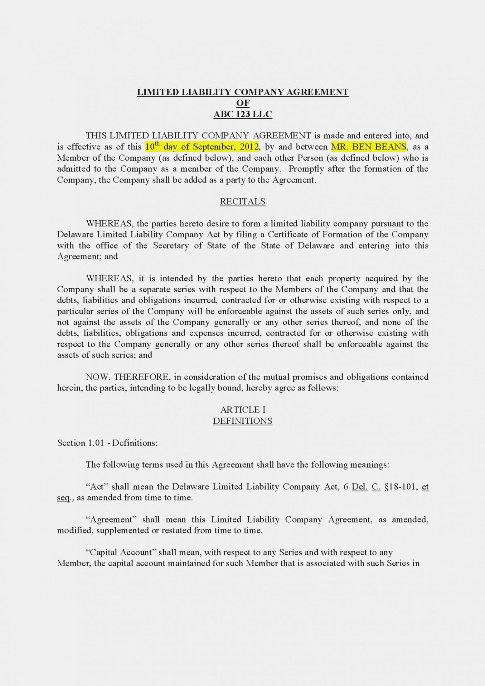 Ny Llc Operating Agreement Template Luxury Document