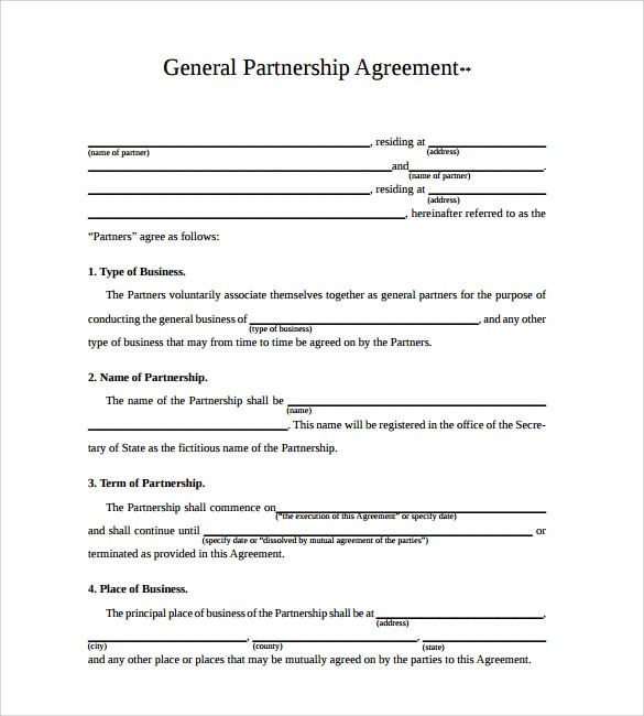 Partnership Agreement Template Pdf Savebtsaco Free Document Business
