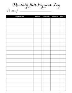 Pin By Jenny Powers On Budget Binder Pinterest Budgeting Bill Document Payment Tracker Template
