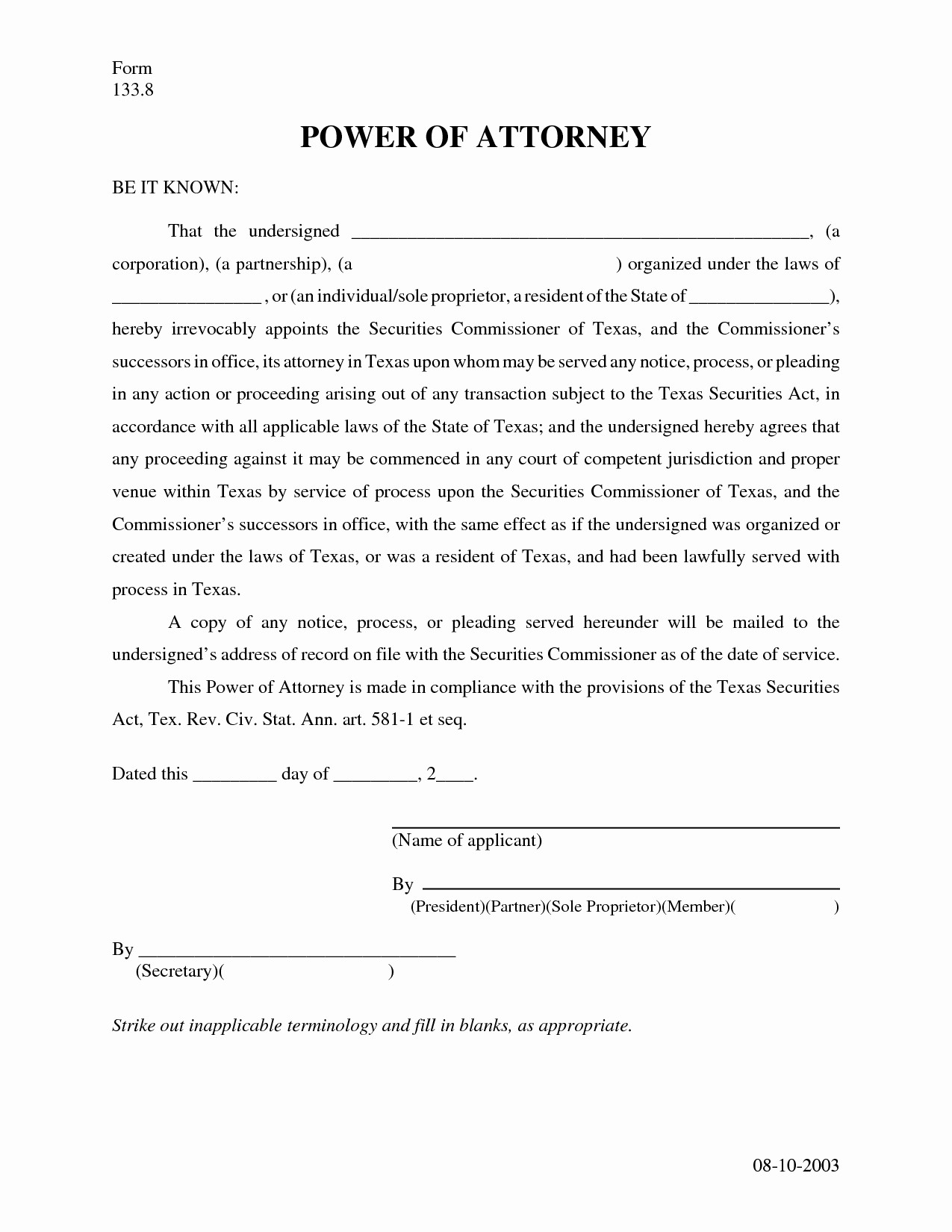 Power Of Attorney Form Texas Medical Elegant Forms Document