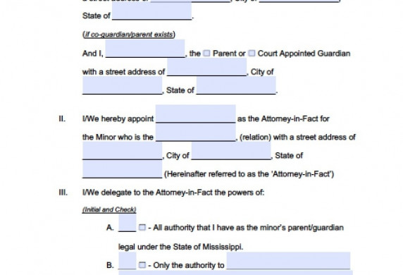 Power Of Attorney Mississippi Substitutework Com Document Form