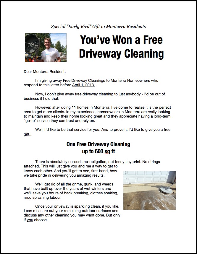 Powerwashing Flyers Took Business From Title Document Flyer