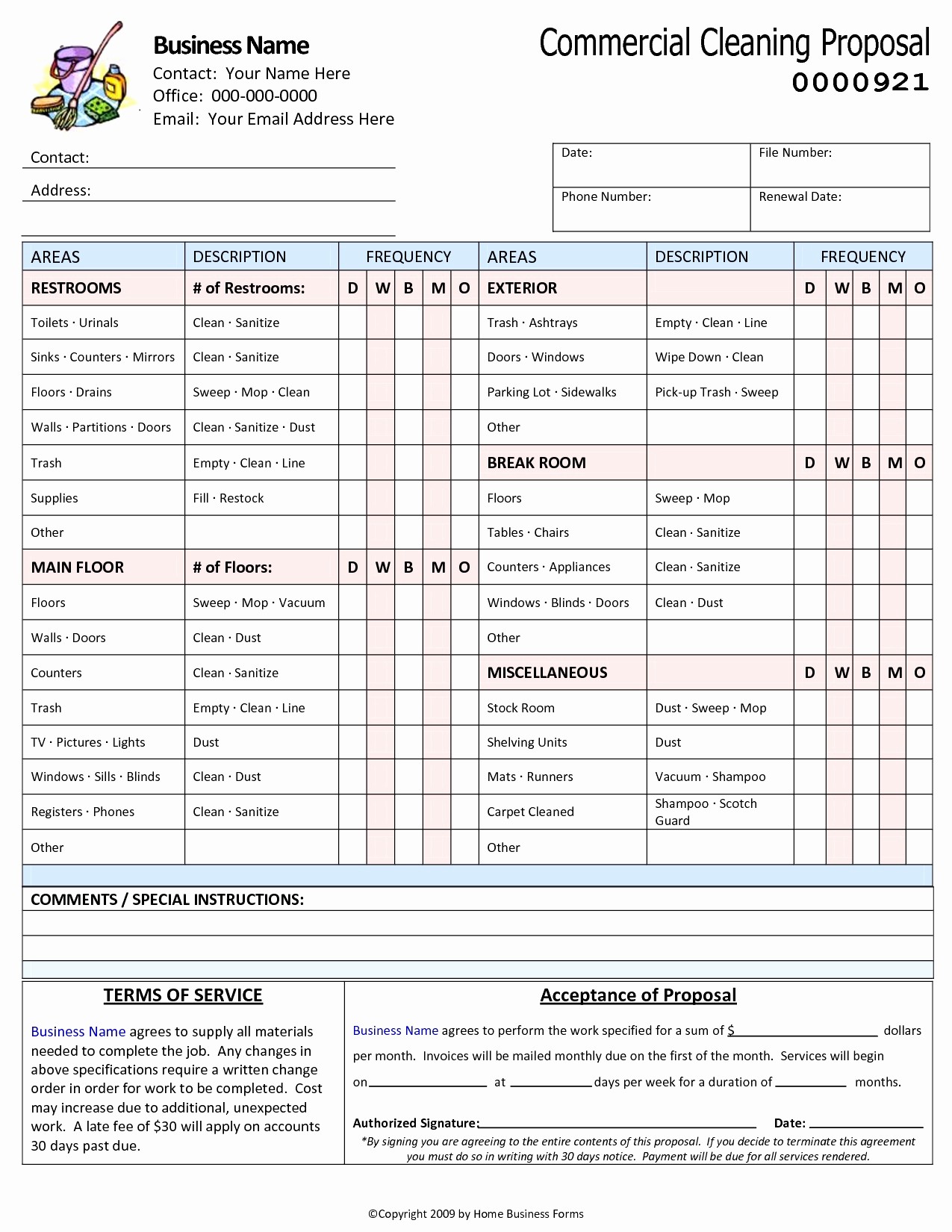 Pressure Washing Contract Template Fresh Document