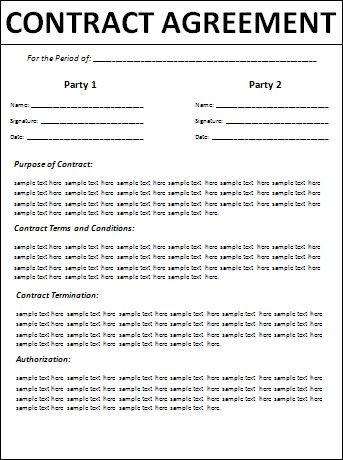 Printable Sample Personal Training Contract Template Form Basic Document Templates