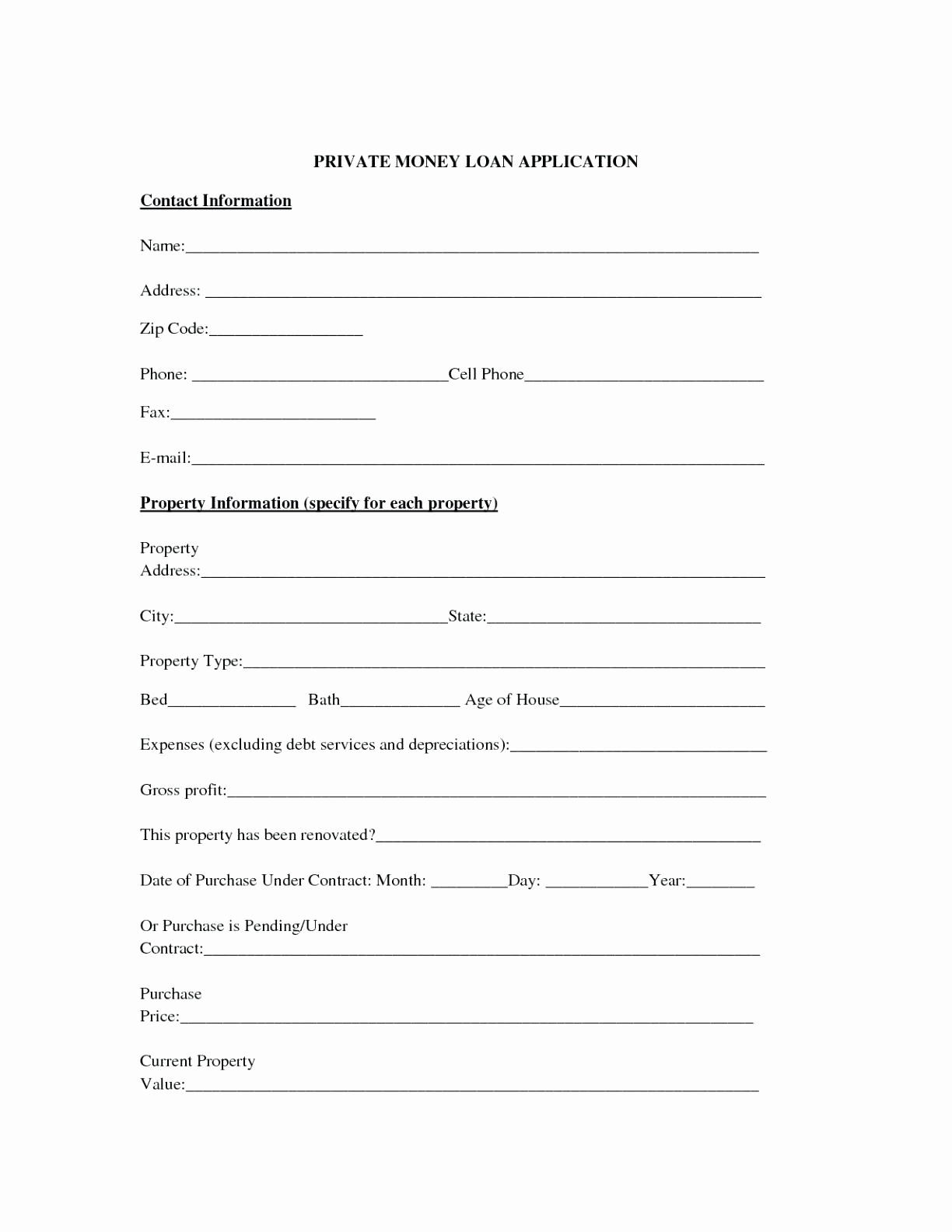 Private Car Loan Contract Lovely Template Party Document