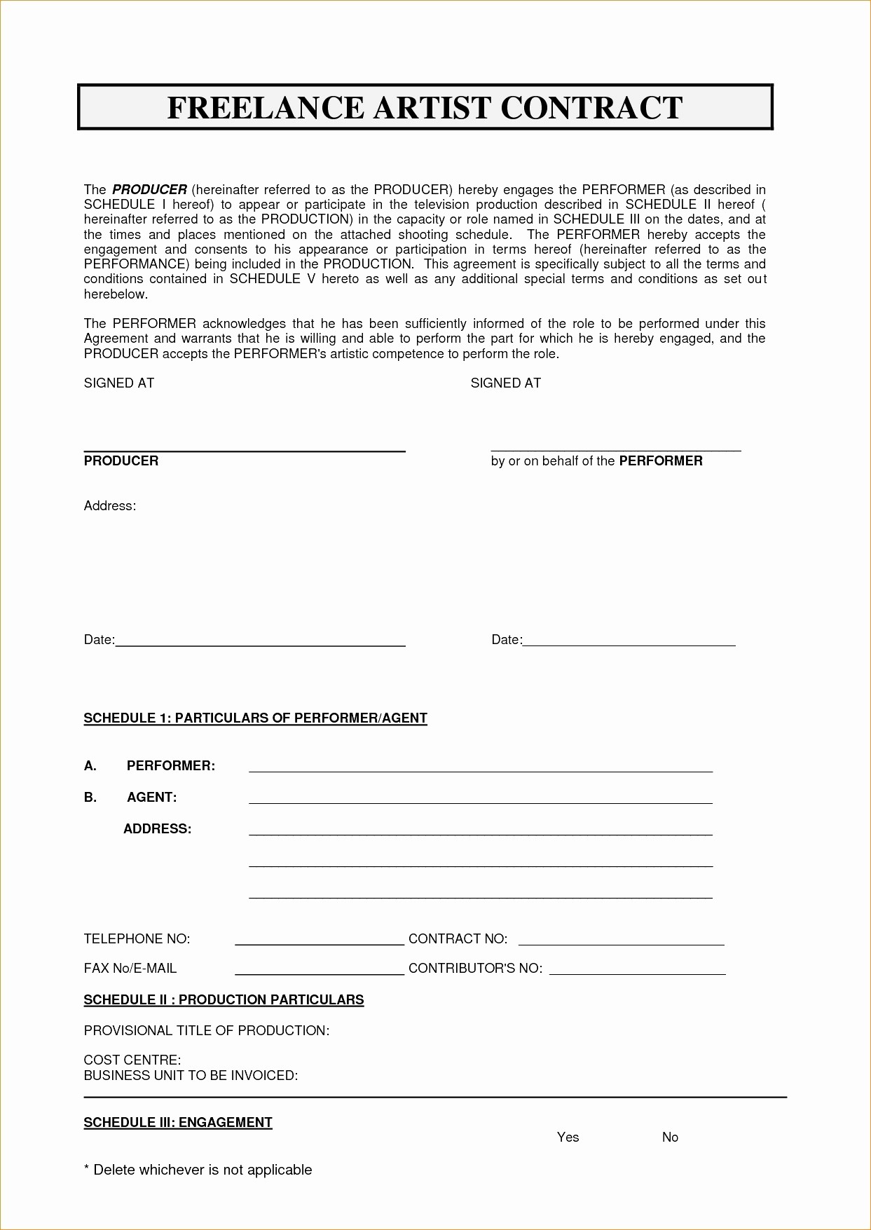 Pro Bono Contract Template Elegant Ip Agreement New 50 Best Document