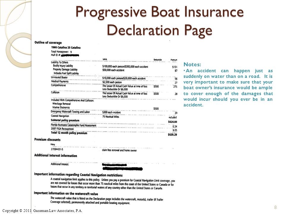 Progressive Insurance Declaration Page HashTag Bg Document