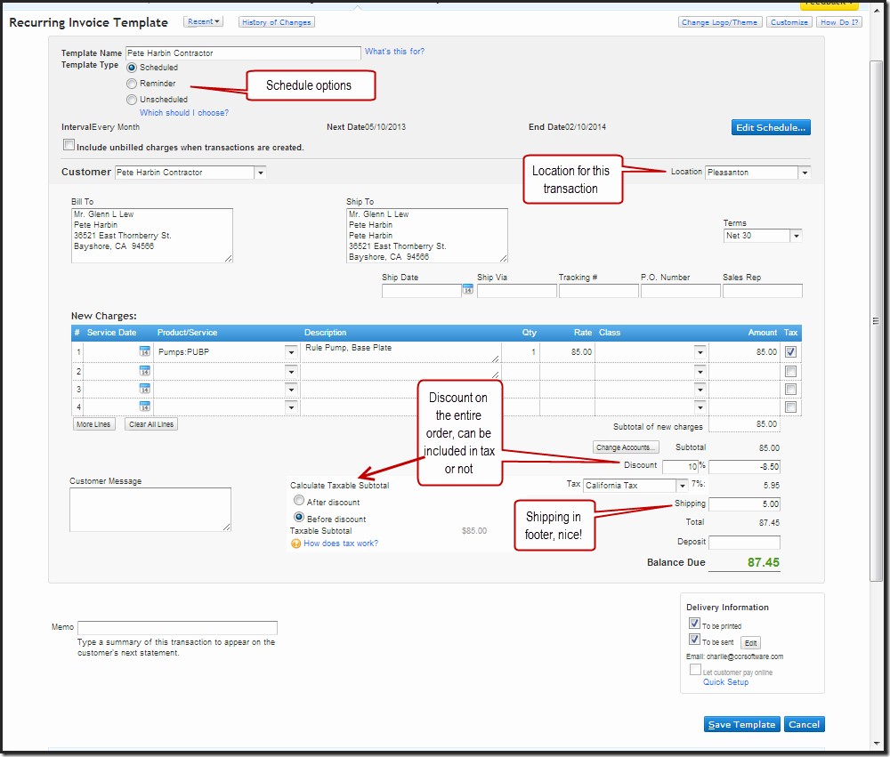 Quickbooks Online Customize Invoice Cloud Accounting With Document