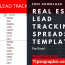 Real Estate Lead Tracking Spreadsheet Template For Excel Free Document Sheet