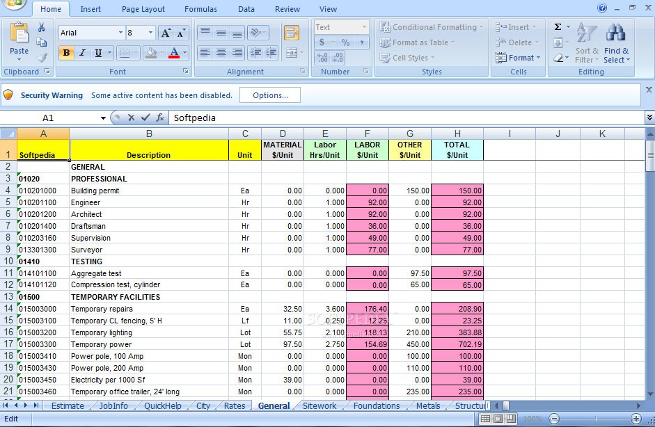 Remodel Cost Estimator Free Tier Crewpulse Co Document Calculator Excel