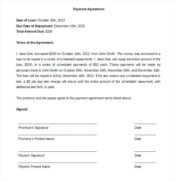 Repayment Contract Template Tenant Late Payment Letter Sample Document Monthly
