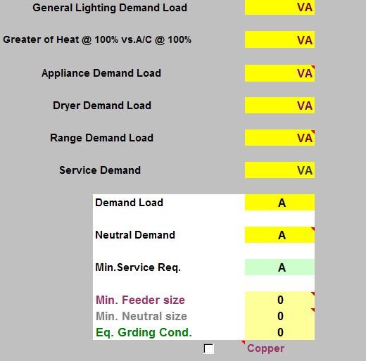 Residential Load Calculations Spreadsheet Part Three Electrical Document Nec Calculation