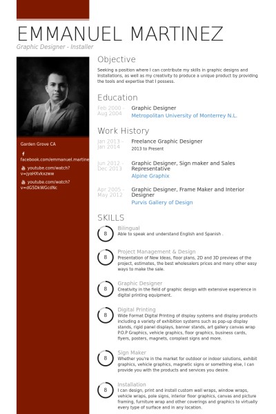 Resume Examples Design Document Freelance Graphic