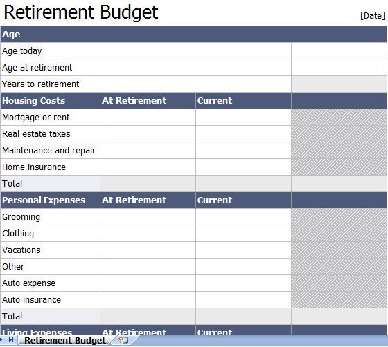 Retirement Planning Spreadsheet Templates Ryan S Marketing Blog Document