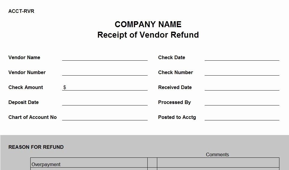 Return Receipt Template Refund Sample Ozilalmanoofco Document Format