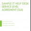 Sample IT Help Desk Service Level Agreement SLA Giva Document Example Of