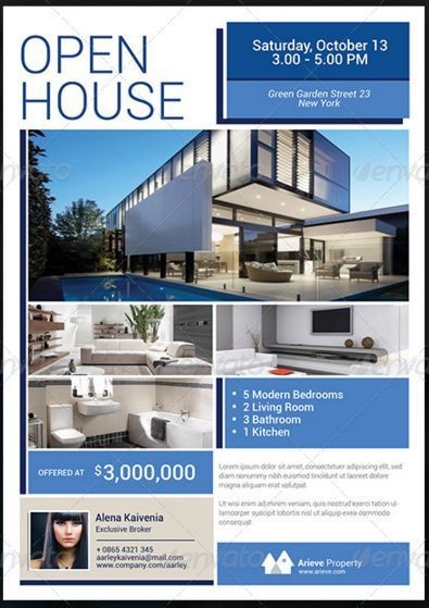 Sample Real Estate Flyer At Open House Ideas Document Ads Examples