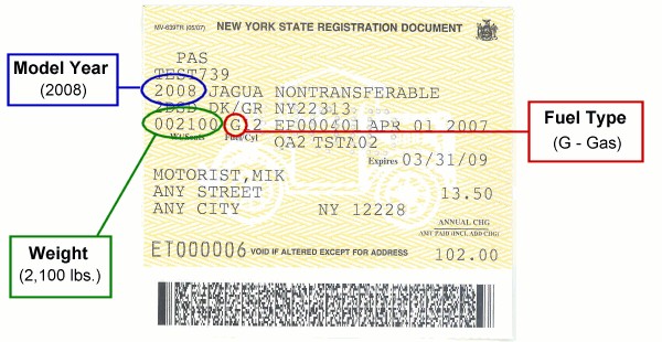 Sample Registration Document For Finding An Inspection Station New Car