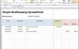 Simple Bookkeeping Spreadsheet Accounting Pinterest Document Small Business Free