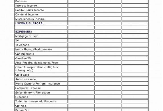 Small Church Budget Sample Austinroofing Us Document