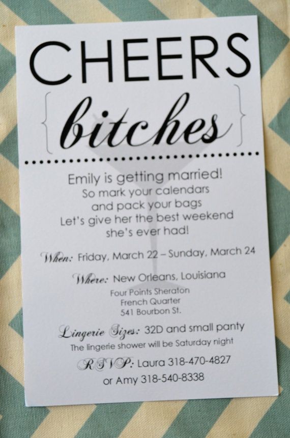 Sorry If This Offends Anyone But Some Of You Out There Will LOVE Document Funny Bachelorette Party Invitations