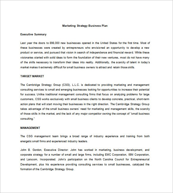 Strategic Business Plan Template 7 Free Word Excel PDF Format