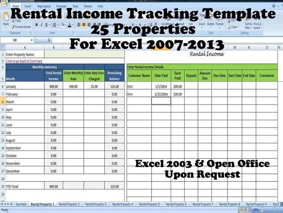 Tenant Payment Ledger Remaining Balance Rent Due Calculator 25 Document Excel Spreadsheet