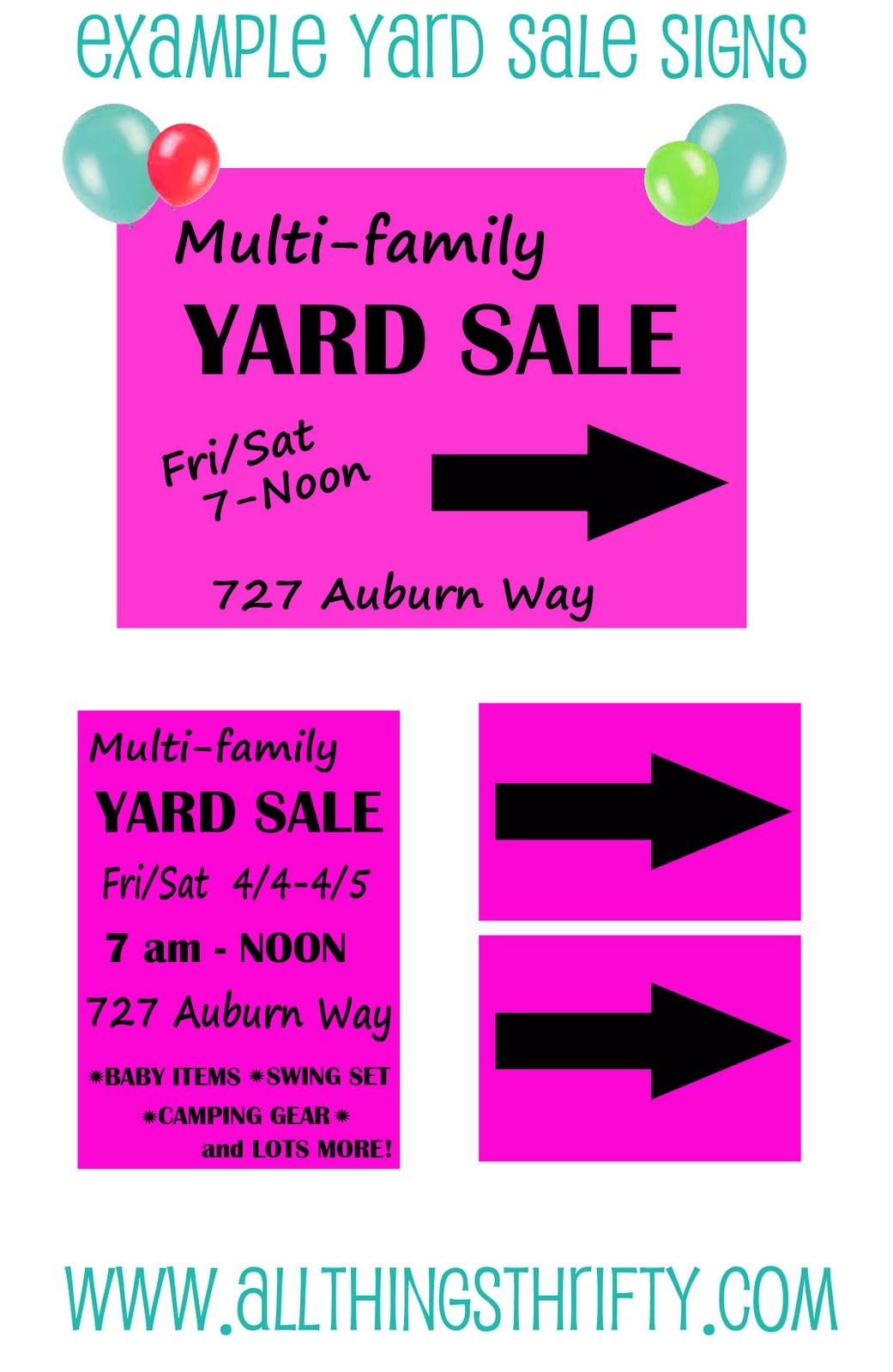 Top 15 Yard Sale Advertising Tips All Things Thrifty Document Ad Examples