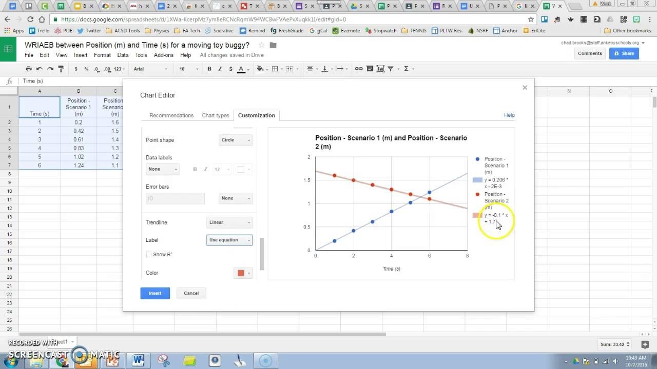 Tutorial How To Graph Multiple Data Sets On Same Google Document Sheets