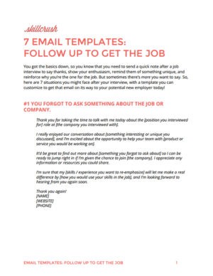 Use These 7 Emails To Get The Job After Your Interview Document Follow Up