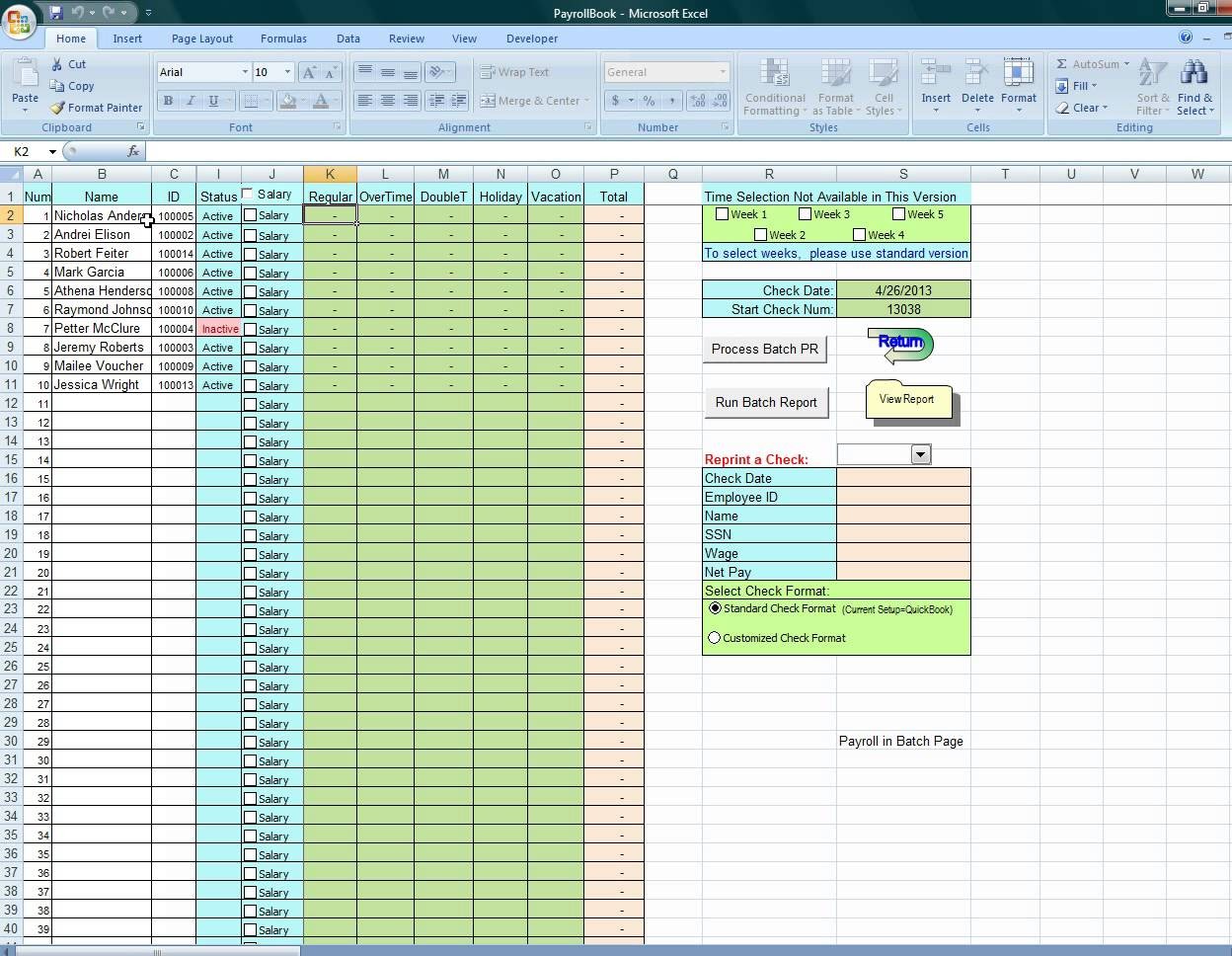 Vacation Accrual Spreadsheet LAOBING KAISUO Document Calculator