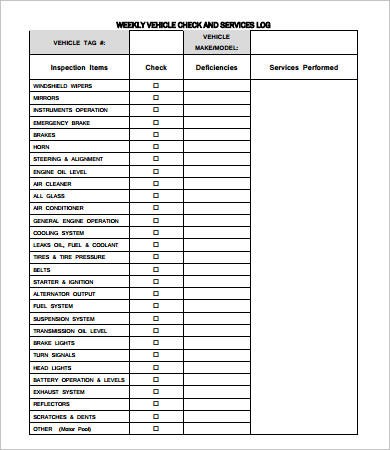 Vehicle Maintenance Log 7 Free PDF Excel Documents Download Document Template