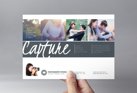 Wedding Photographer Flyer Template V3 BrandPacks Document Photography