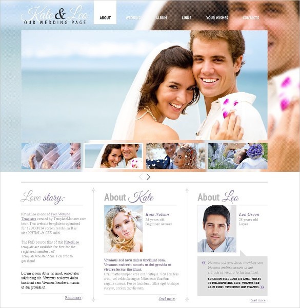 Wedding Website Templates Free Download In Html 37 Document Websites