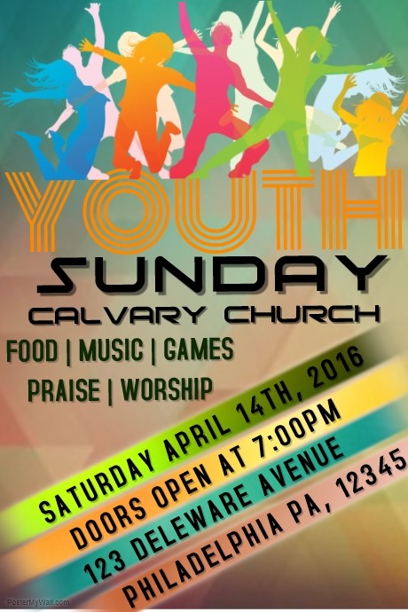 YOUTH CHURCH Template PosterMyWall Document Flyers Samples For Event